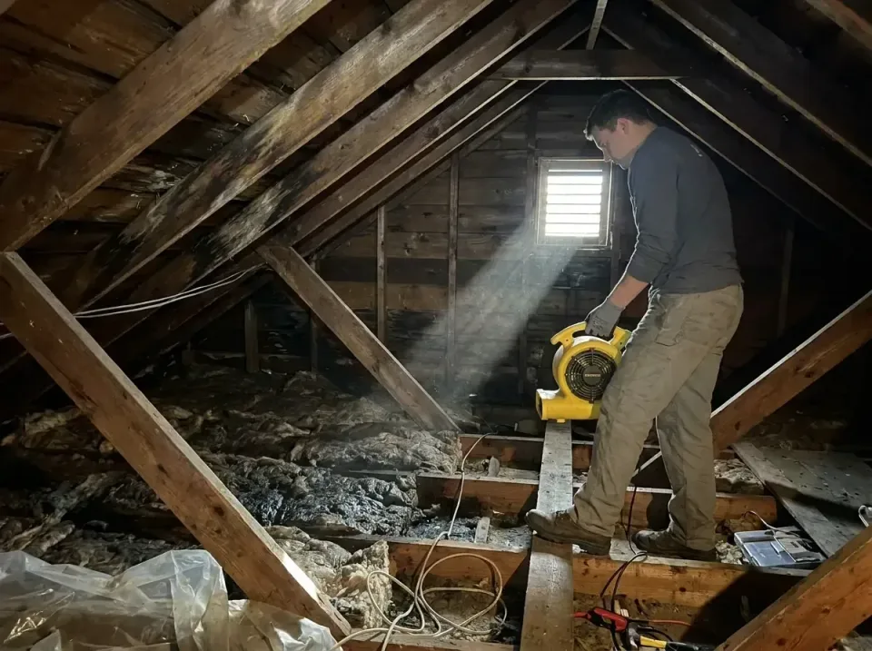 attic-water-damage-drying-proc-007 — frequently asked questions, Emergency Water Extraction & 24/7 Flood Response in Gallati…